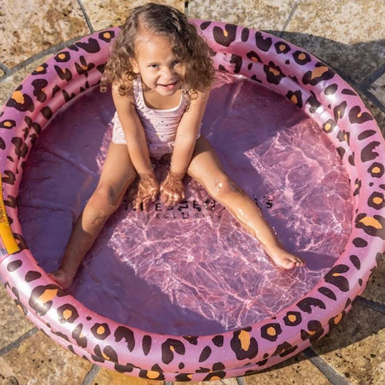 Swim Essentials Kinder Runde Schwimmbecken 15l Aufblasbar Lila Leopard