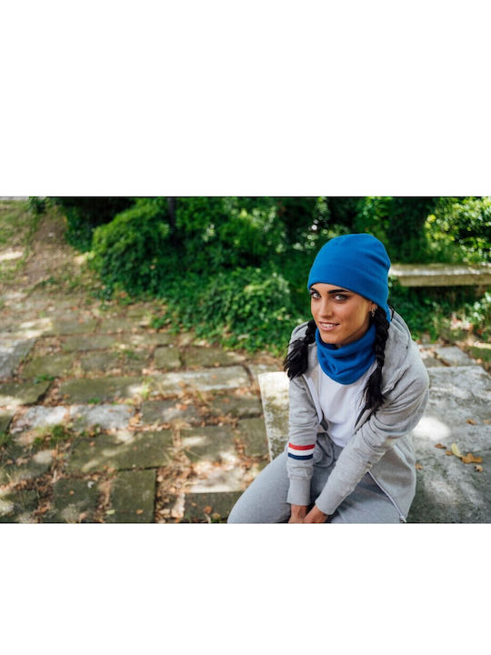 Beanie Unisex Fleece Beanie Knitted in Navy Blue color