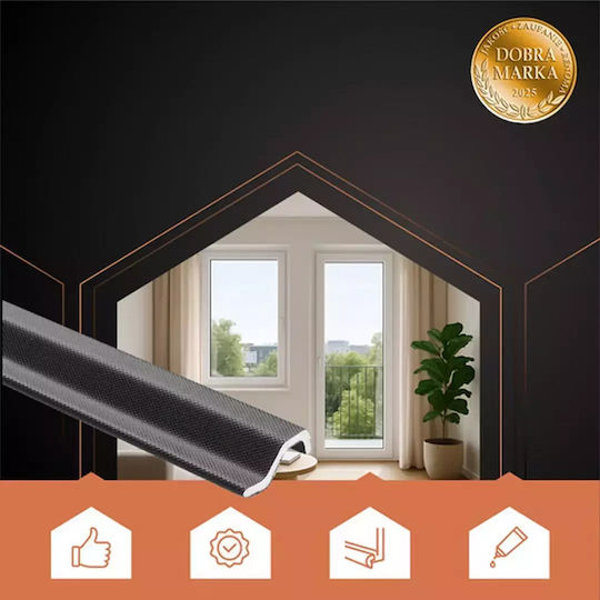 Decorative Adhesive Tape Waterproofing 4m Windows Doors Black Ruhhy