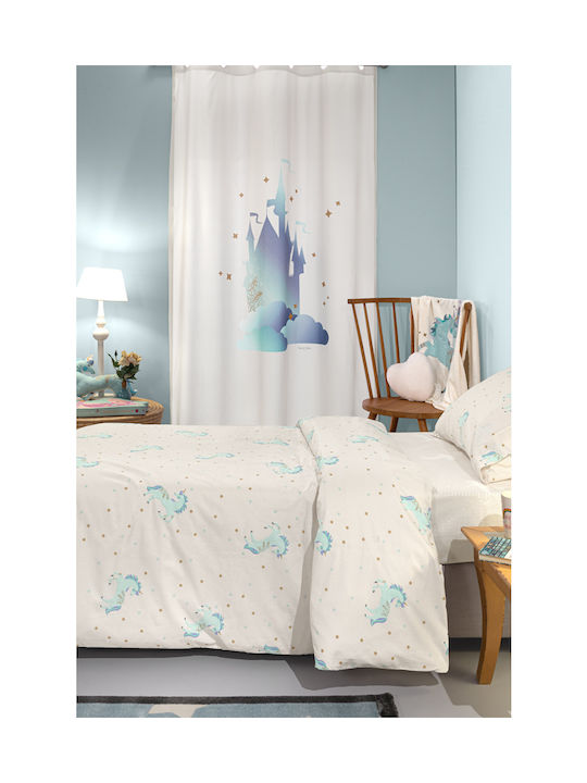 Saint Clair Kids Grommet Top Curtain Soft – Touch Pinto Aqua 1752030223000 160x240cm