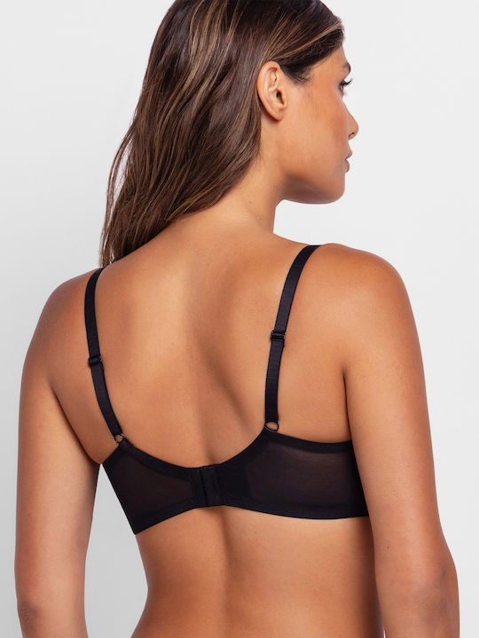 Bra with Light Padding Underwire Black/pink