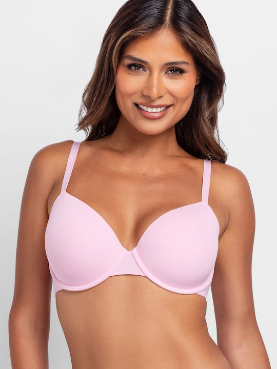 Bra with Light Padding Underwire Black/pink