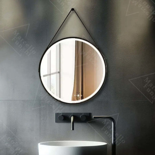 Alista Home AT1CT-IM1P-RS1S-D009 Кръгло LED Сензорно Огледало за Баня от Пластмаса 50x50 см Черно Alista Home AT1CT-IM1P-RS1S-D009 Кръгло LED Сензорно Огледало за Баня от Пластмаса 50x50 см Черно