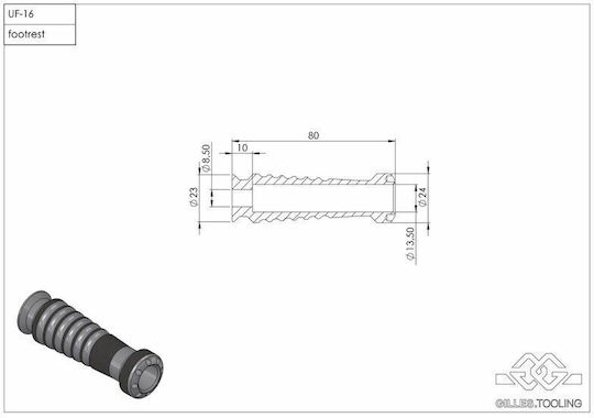 Gilles Picior de picior Μοτοσυκλέτας în Culoare Black RGK-660-UF16-SET-B