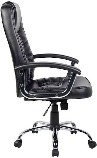 Executive Reclining Office Chair with Fixed Arms Black