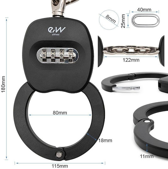 Ewheels Stahl Vorhängeschloss Messing mit Schlüssel 100mm 1Stück