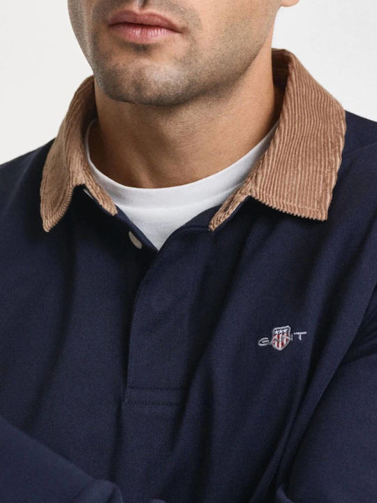Collar Heavy Rugger Polo Langarmbluse Dark Blue