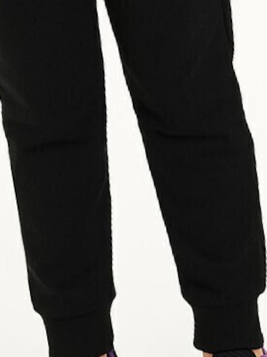 Kids Sweatpants Set Purple-black 2pcs