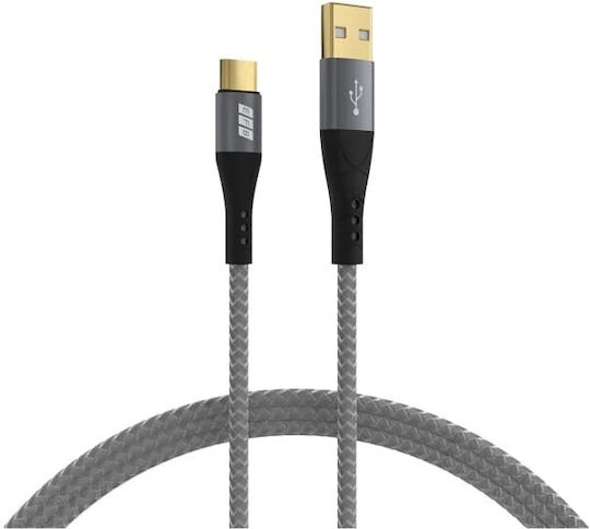 EFB Braided USB 2.0 Cable USB-C male - USB-A 60W Γκρι 3m