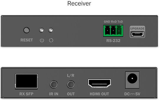 Удължител HDMI Digitus Комплект Fiber Ip 4K/60Hz Черен