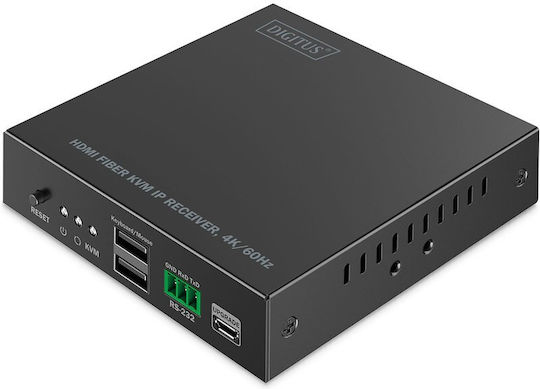 Διανομέας Hdmi Digitus Fiber Ip Receiver 4k/60hz Black