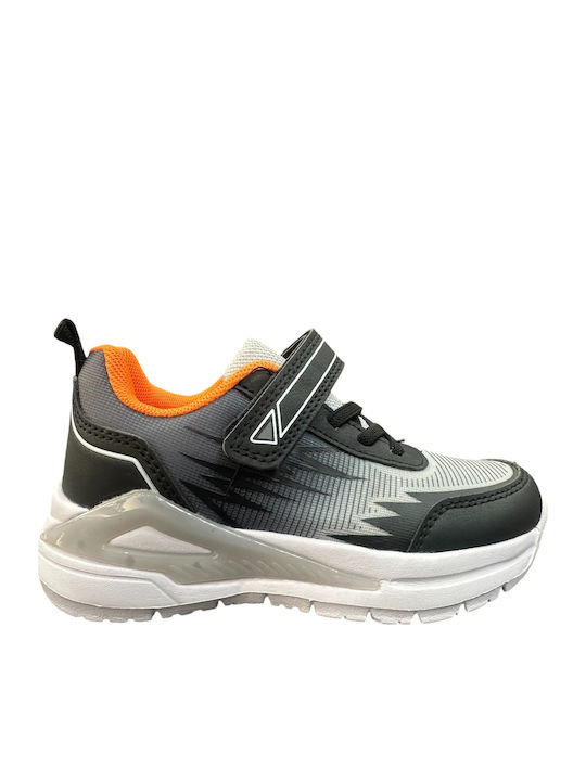 Παιδικά Sneakers με Σκρατς & Φωτάκια Γκρι