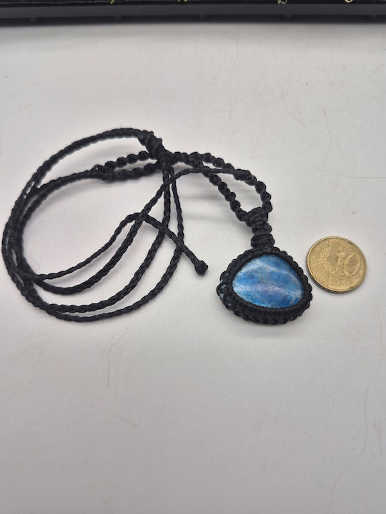 Handmade Macramé Necklace Apatite – Unique Semi-Precious Stone Jewelry