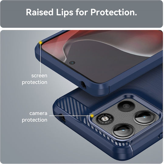 Techsuit Carbon Bumper Silicone / Plastic Blue (Moto G15)