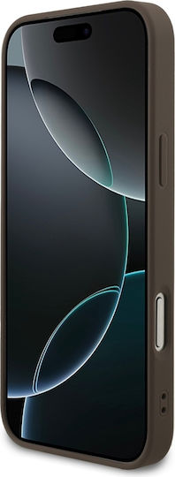 Pu 4g Umschlag Rückseite Silikon / Synthetisches Leder / Kunststoff Braun (iPhone 17 Pro Max)