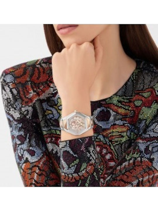 Philipp Plein Skull Ρολόι Μπαταρίας με Μεταλλικό Μπρασελέ Philipp Plein Skull Ρολόι Μπαταρίας με Μεταλλικό Μπρασελέ