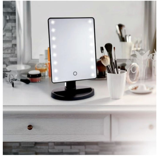 Makeup Mirror with Light 17x27cm Black