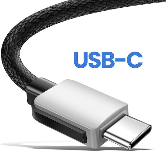 Avizar Pack of 5 Mini USB to USB-C Cables 15cm Carplay Android Auto Charging Station Gray