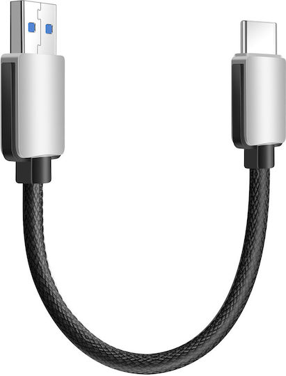 Avizar Pack of 5 Mini USB to USB-C Cables 15cm Carplay Android Auto Charging Station Gray