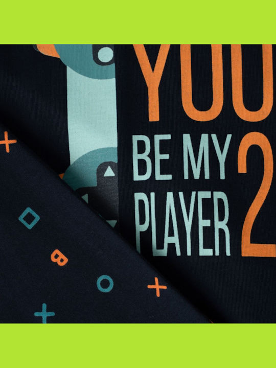 Minerva Kids Winter Navy Blue Pajamas Player Player