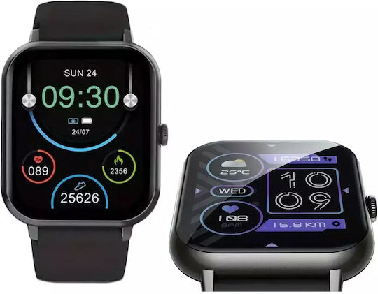 Verk Group ZL54CJ Smartwatch με Παλμογράφο (Μαύρο)