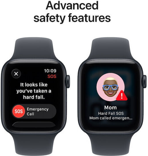 Apple Watch SE 3 Алуминий 44мм с eSIM и Пулсомер (Midnight Aluminium Case with Midnight Sport Band - S/M)