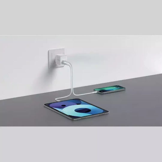 Riversong Φορτιστής Χωρίς Καλώδιο με Θύρα USB-A και Θύρα USB-C 30W Λευκός (PowerKub G30 Pro)
