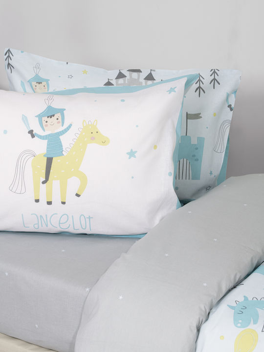 Nima Kinderbettlaken Set Mit Gummizug Hellblau 100x200cm