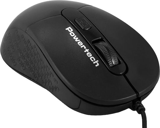 Powertech PT-1467 Verkabelt Ergonomisch Maus Schwarz