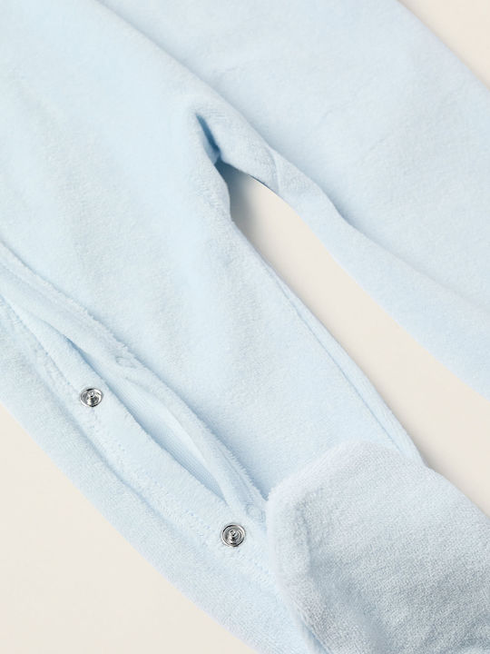 Zippy Бебешко Боди Дълъг ръкав Велур Sky Blue