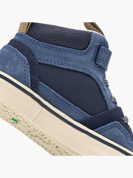 Ghete Copii din Suede cu Velcro Albastru
