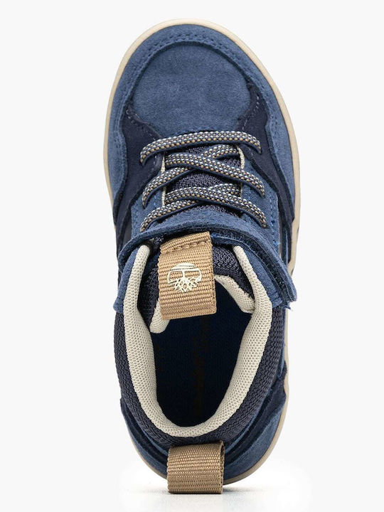 Ghete Copii din Suede cu Velcro Albastru