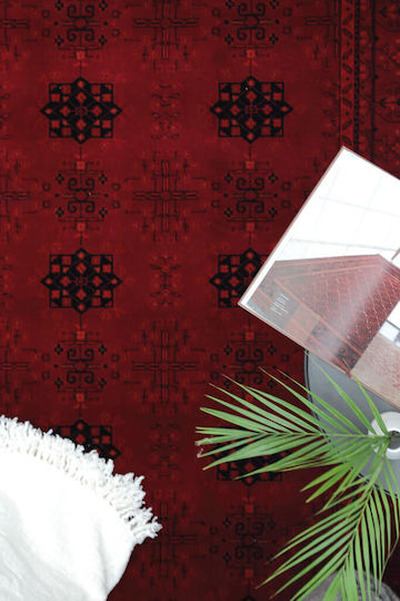 Royal Carpet Afgan 8127 Handmade Rug Rectangular with Fringes Bordeaux