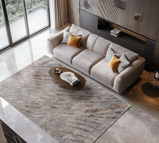 Beauty Home Χαλί 133x190cm Μπεζ, Γκρι