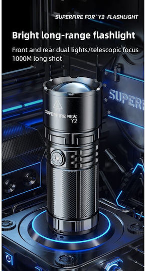 Supfire Lanternă cu LED Reîncărcabilă IP44 cu Luminozitate Maximă 1400 Lumen