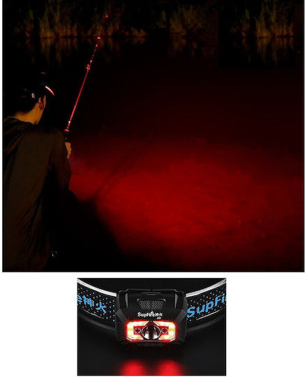Supfire Făclie Reîncărcabilă de Cap LED IP44 cu Luminozitate Maximă 500lm