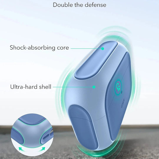 ESR Orbit Hybrid Halolock Case Plastic / Silicone Powder Blue for Apple AirPods Pro 3