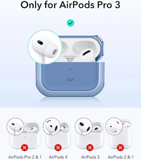 ESR Orbit Hybrid Halolock Case Plastic / Silicone Powder Blue for Apple AirPods Pro 3