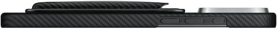 Pitaka Magnetische Brieftasche Gewebte Brieftasche Magsafe Handy Schwarz Grau Mww2401