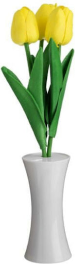 LED-Beleuchteter Blumenstrauß Mit Batterien Gelbe Tulpen 31cm
