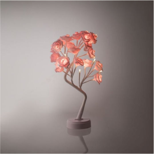 LED Baum mit Rosa Rosen Beleuchtung USB & 2 Beleuchtungsfunktionen 48cm