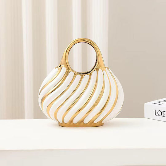 Keskor Decorative Vase Bag White 24x10x25cm