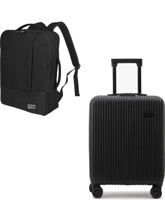 CabinFly Valiză de Călătorie Cabină Negru cu 4 roți Înălțime 55cm