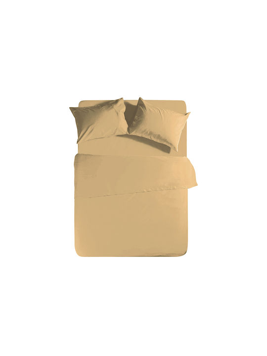 Nef-Nef Homeware Basic Σεντόνι Υπέρδιπλο με Λάστιχο 160x200+30εκ. 1184 Κιτρινο