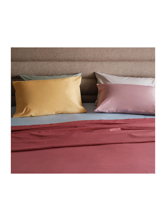 Nef-Nef Homeware Bettlaken Super-Doppel mit Gummiband 160x200+30cm. Basic Terracotta