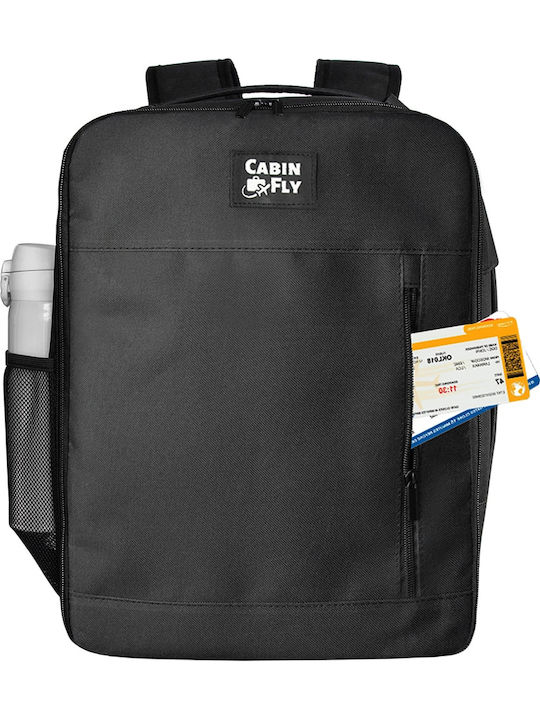 CabinFly Βαλίτσα Ταξιδίου Καμπίνας Black με 4 Ρόδες Ύψους 55εκ.