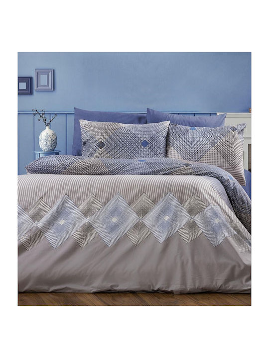 Dimcol Sheet Sets Queen 240x270cm. 604 Grey-blue 4pcs
