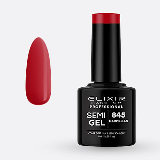 Elixir Semi Gel Ημιμόνιμο Βερνίκι Νυχιών 845 Carmelian 8ml