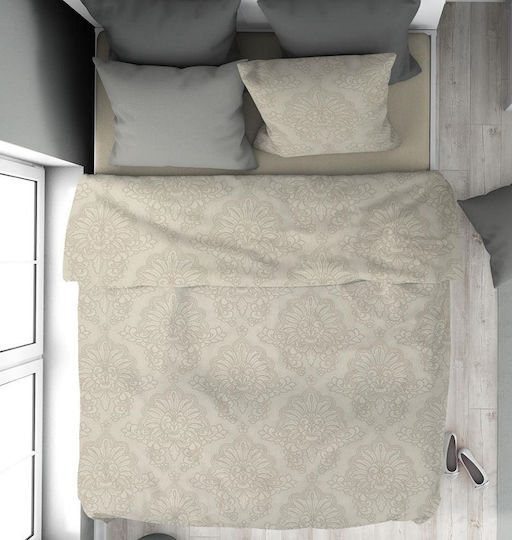 Dimcol Husă Pentru Pilotă 100% Bumbac Simplă 160x240 Artemis 702 Beige