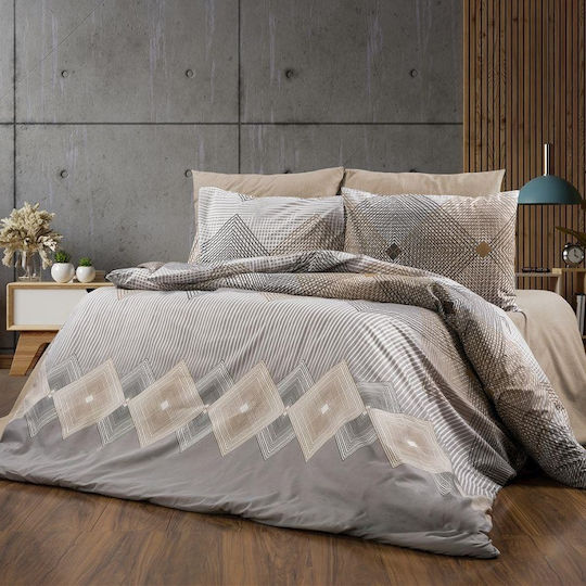 Dimcol Υπέρδιπλη 220x240cm Καλλιρόη 603 Grey-mocha